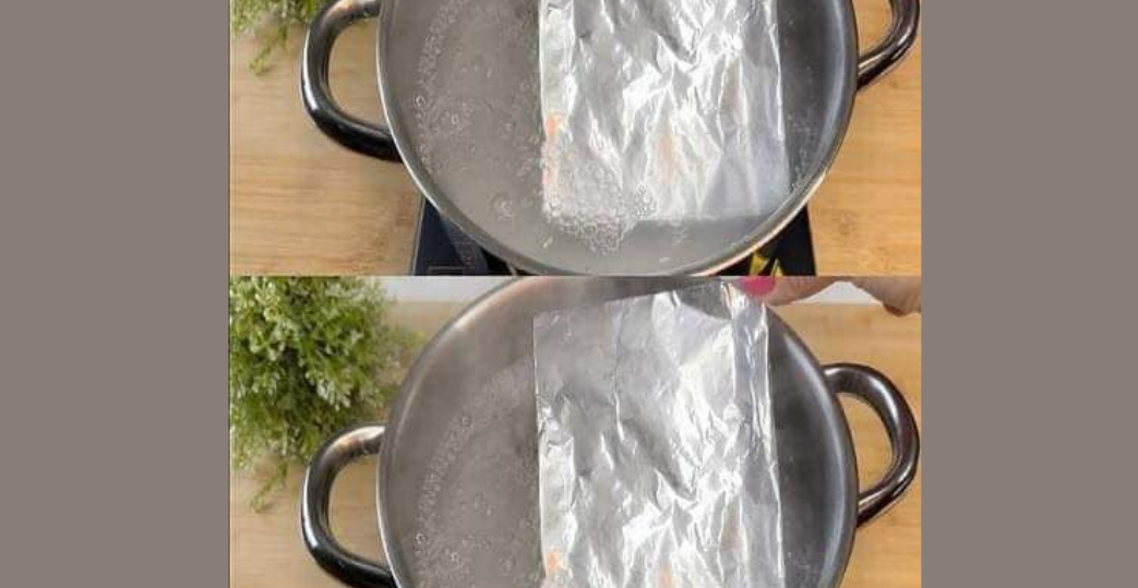 Put a Sheet of Aluminium Foil in Boiling Water