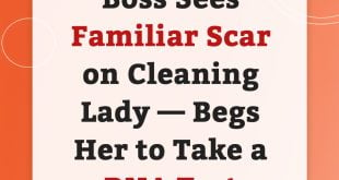 Boss Sees Scar on His Cleaning Lady and Tearfully Throws Himself into Her Arms – Story of the Day