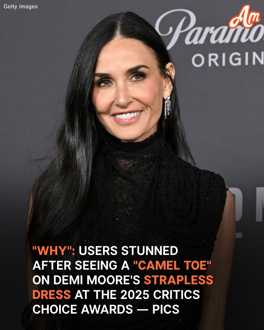 Demi Moore, 62, Rocks a Strapless Corseted Dress at the Critics Choice Awards, Sparking Mixed Reactions