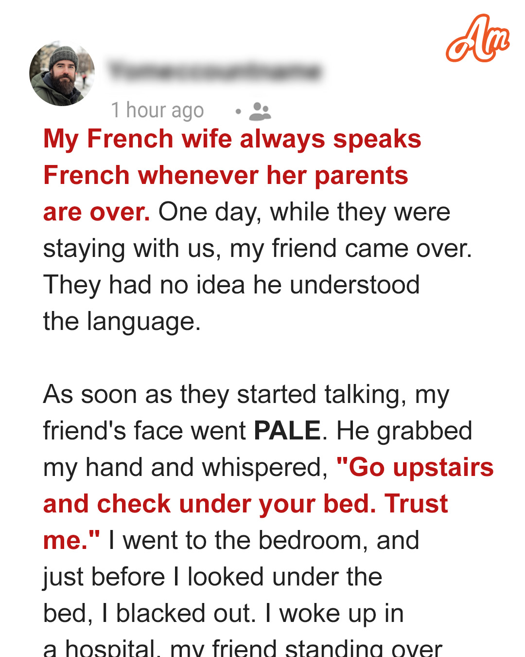 I Asked My Friend to Come over & His Ability to Speak French Revealed a Startling Family Drama