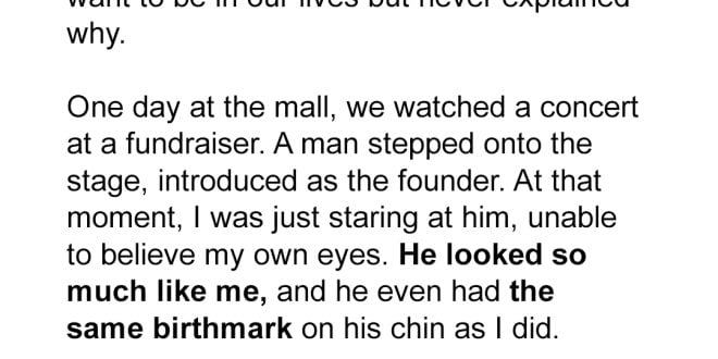 I Saw a Man on Stage with the Same Birthmark as Mine — Ignoring My Mom's Protests, I Ran to Him and Shouted, 'Dad, Is That You?'