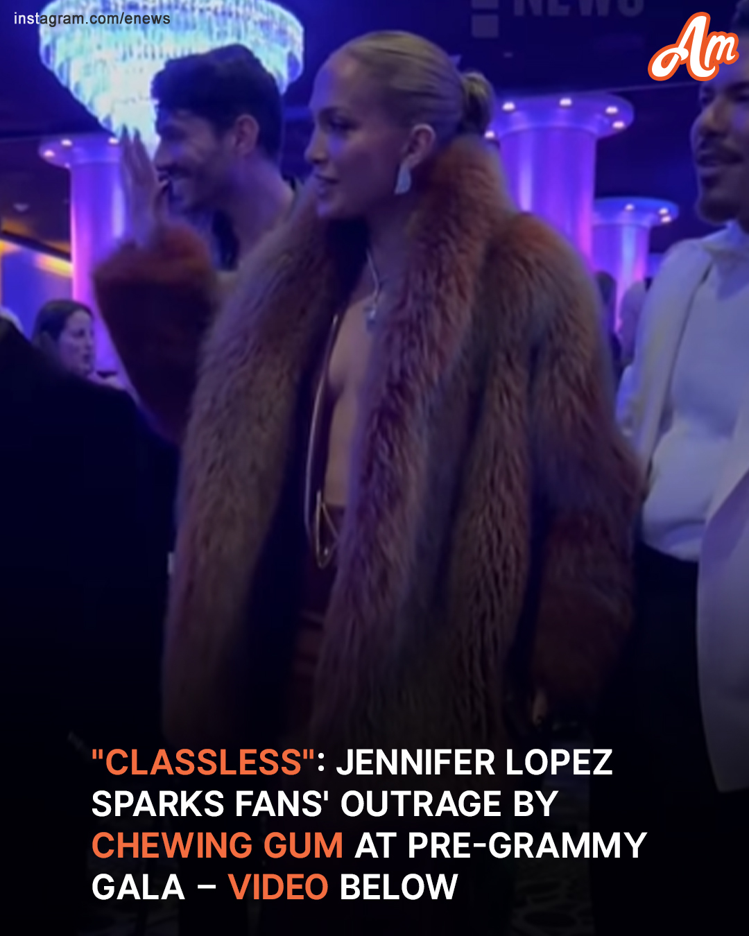 Jennifer Lopez’s ‘Classless’ Behavior at Pre-Grammy Gala Captured on Video Causes a Stir