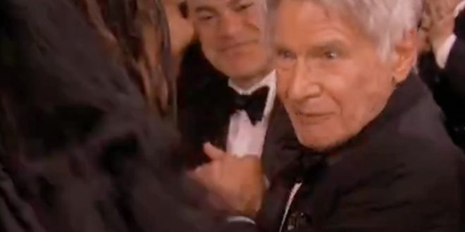 Jessica Williams Yells at Her 'Shrinking' Co-Star Harrison Ford During Her Speech at 2025 SAG Awards – Video