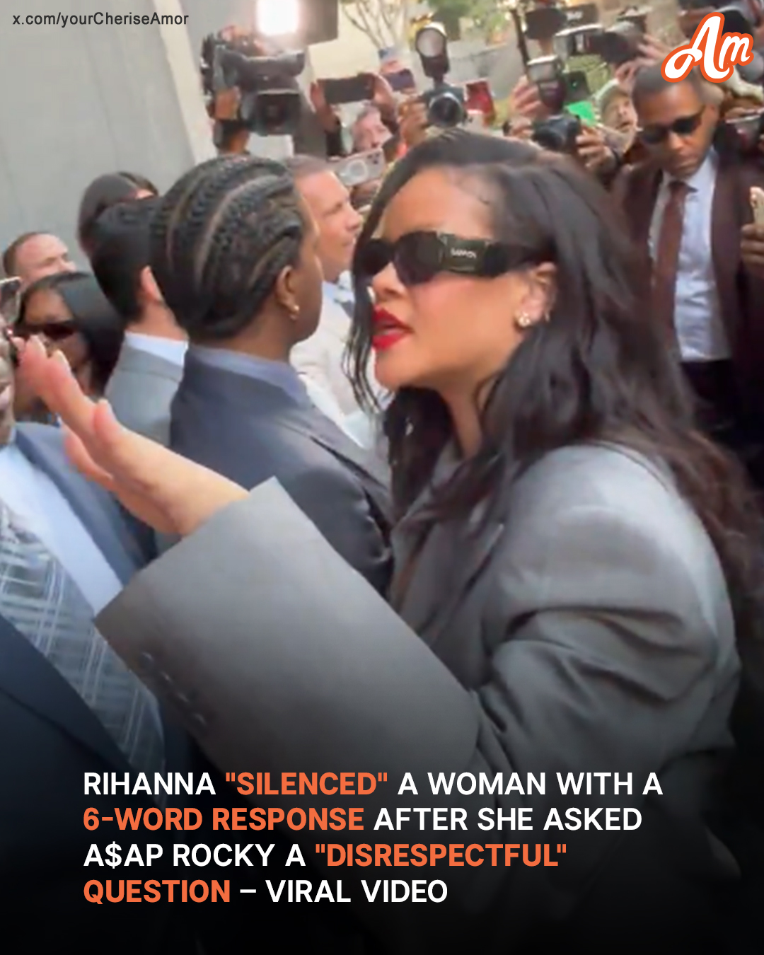 Rihanna Claps Back at Woman Who Asked A$AP Rocky a ‘Disrespectful’ Question Outside Courthouse — Video