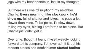 Woman Tires of Admirer Who Joins Her Jog Every Morning but Desperately Searches for Him When He Doesn't Show Up — Story of the Day