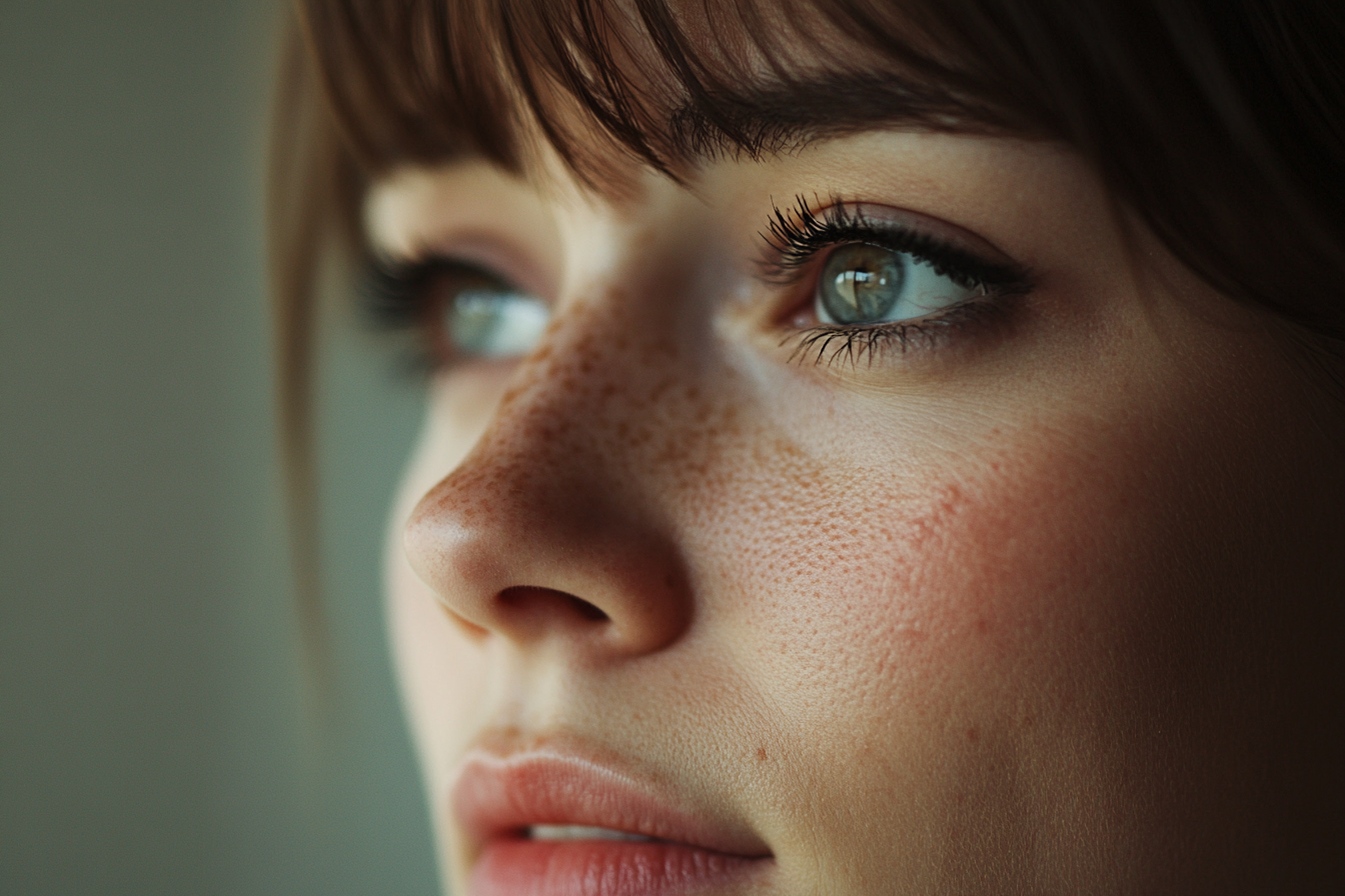 A woman with an emotional look in her eyes | Source: Midjourney