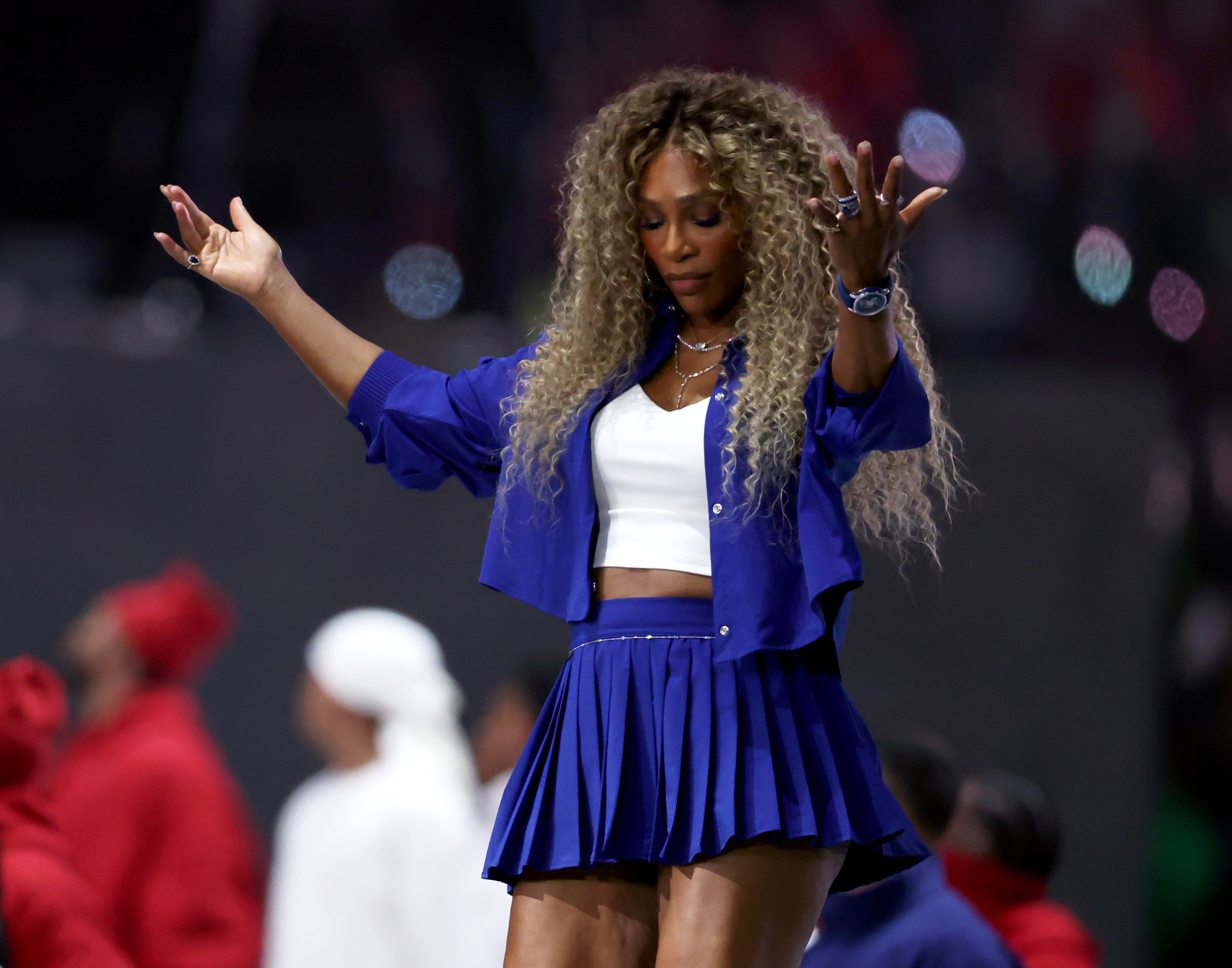 Serena Williams performs onstage during Apple Music Super Bowl LIX Halftime Show at Caesars Superdome on February 9, 2025, in New Orleans, Louisiana | Source: Getty Images