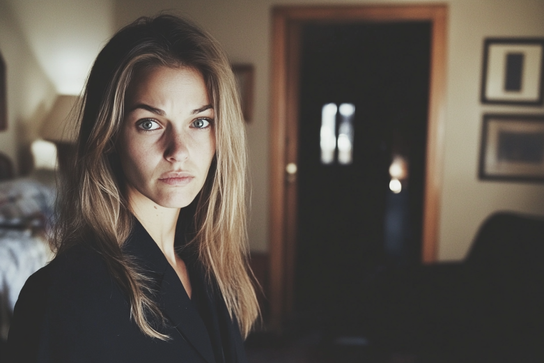 A woman standing in an apartment | Source: Midjourney