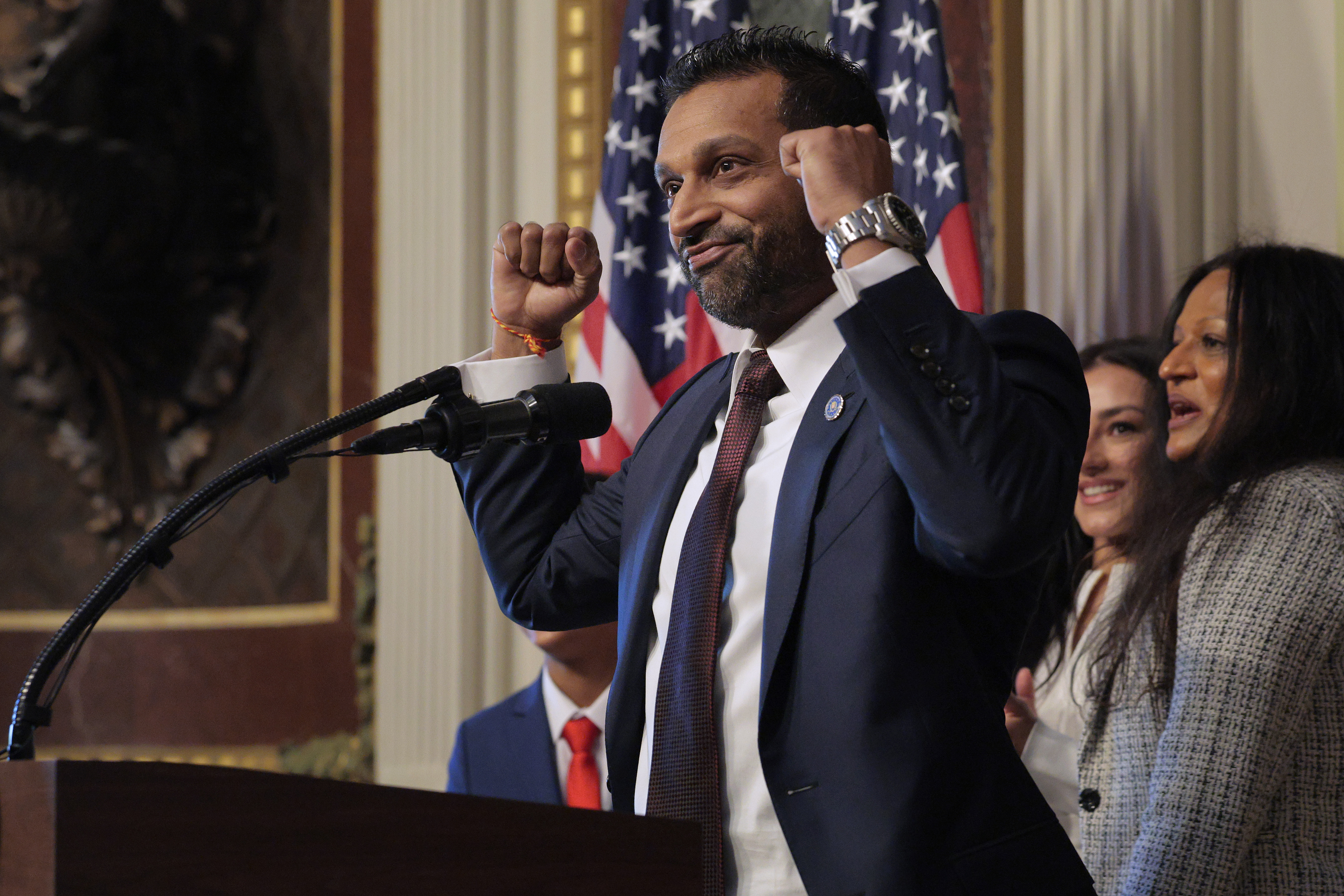 New Federal Bureau of Investigation Director Kash Patel after he was sworn in during a ceremony in the Indian Treaty Room in the Eisenhower Executive Office Building on February 21, 2025, in Washington, D.C. | Source: Getty Images