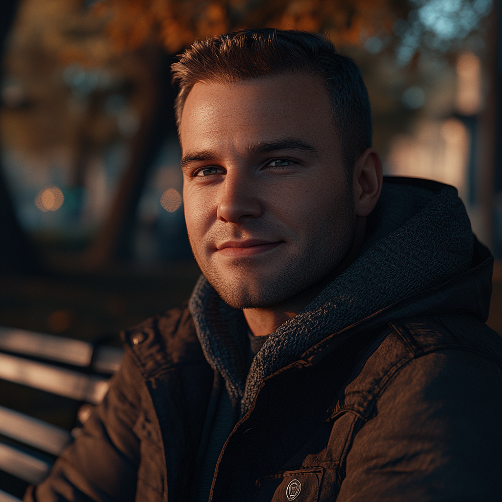 A man sitting on a bench | Source: Midjourney