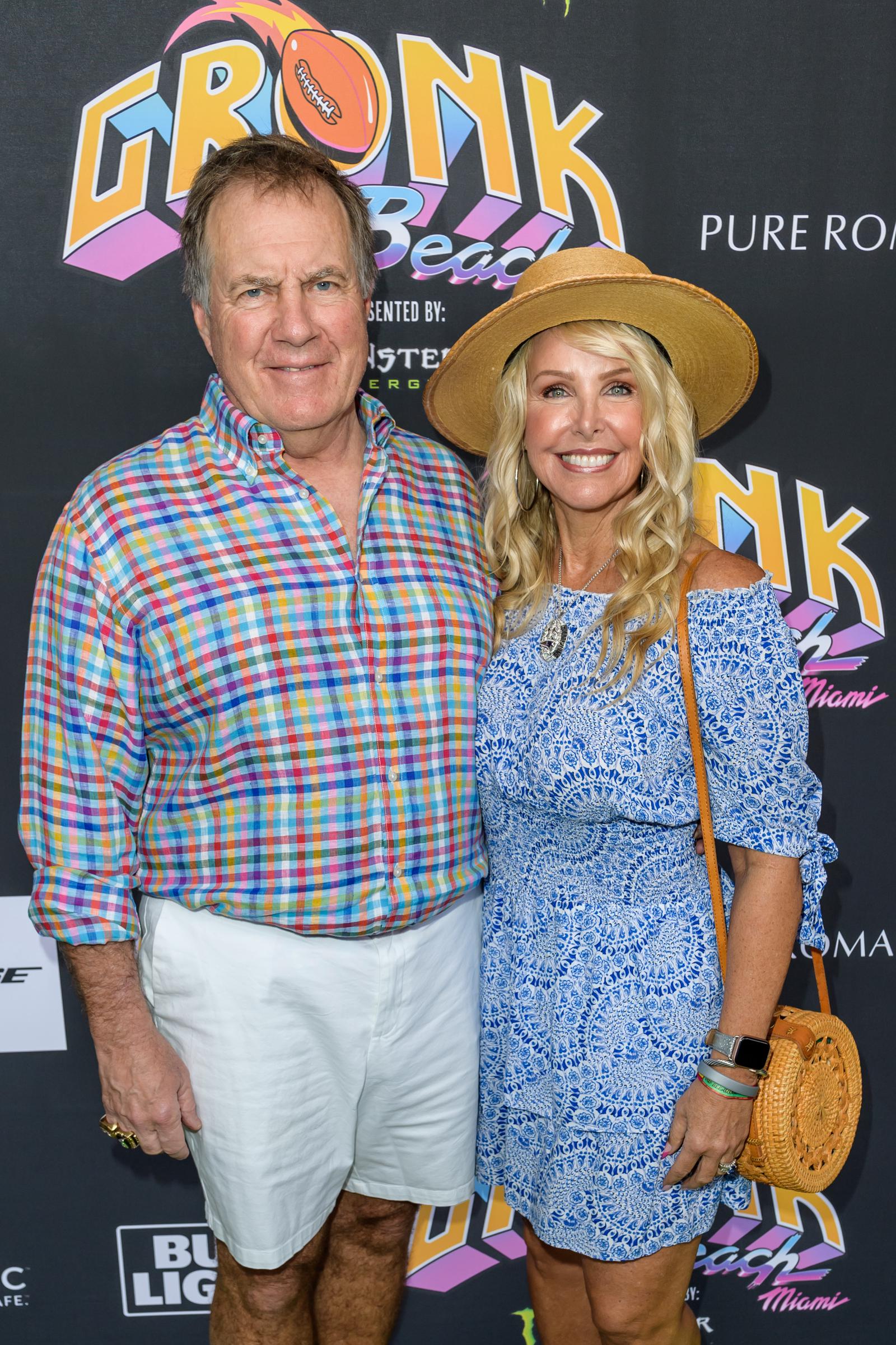 Bill Belichick and Linda Holliday at the Gronk Beach event in Miami, Florida on February 1, 2020. | Source: Getty Images