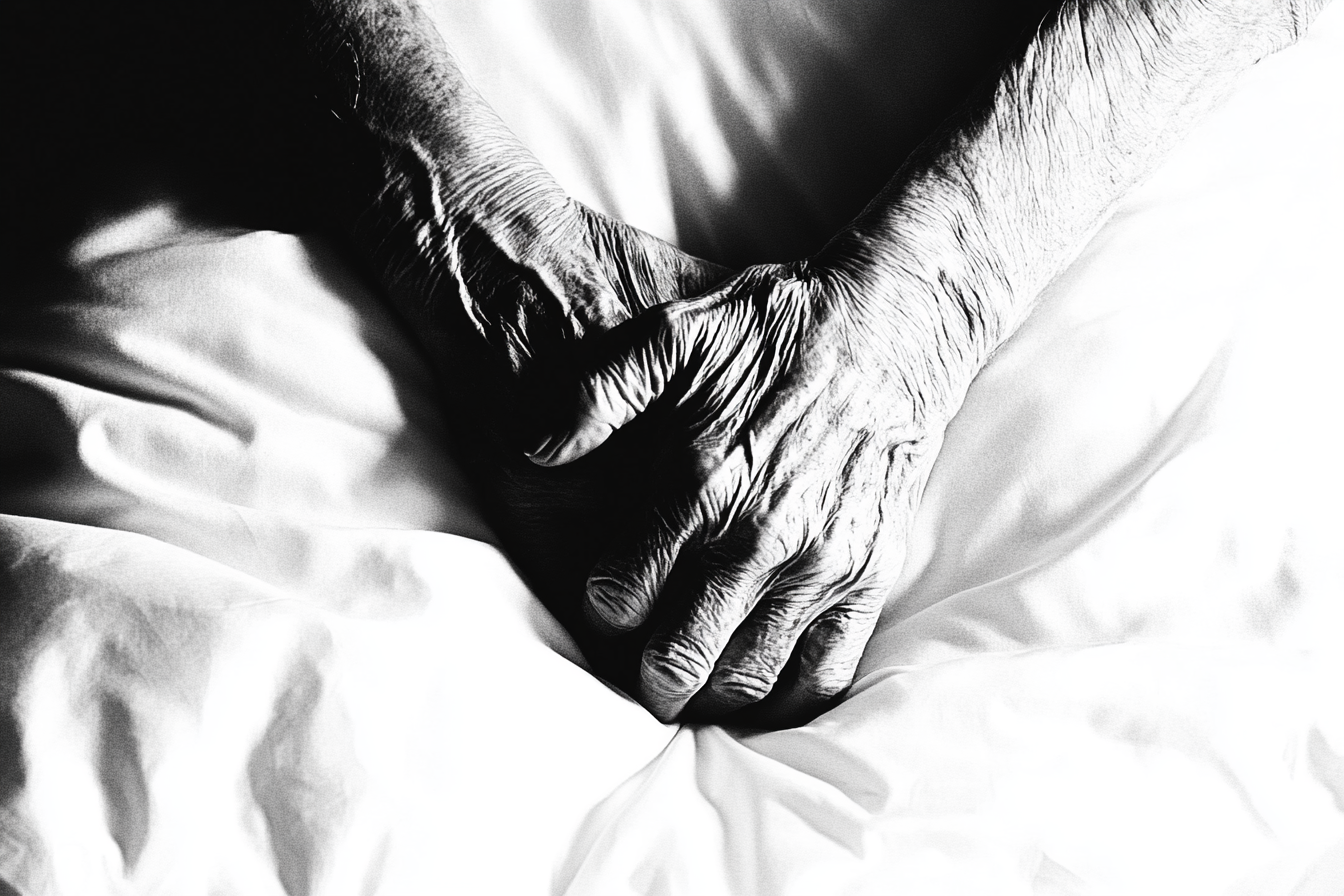 An elderly woman's hands | Source: Midjourney