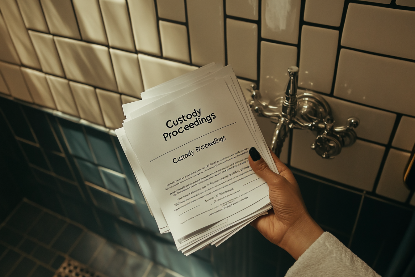 A set of legal papers that say "Custody Proceedings" | Source: Midjourney