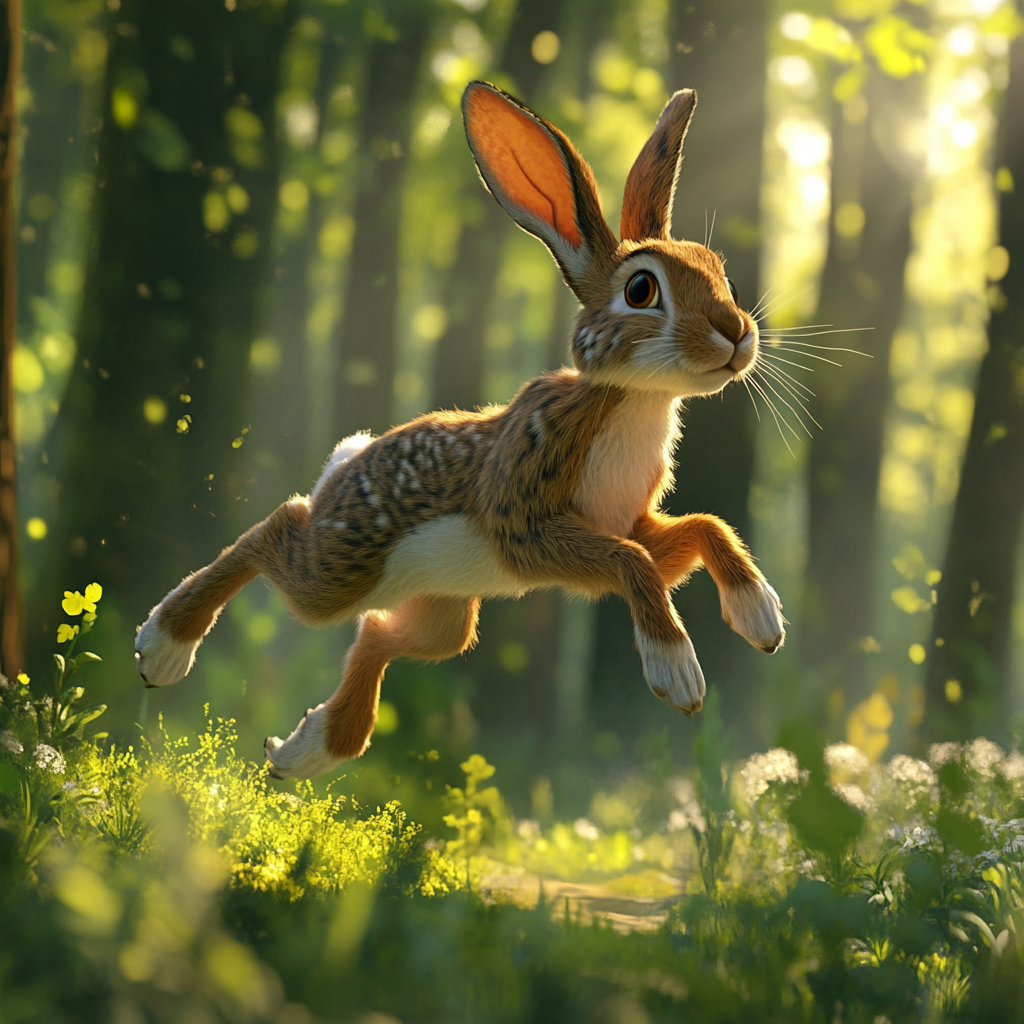 A leaping hare | Source: Midjourney