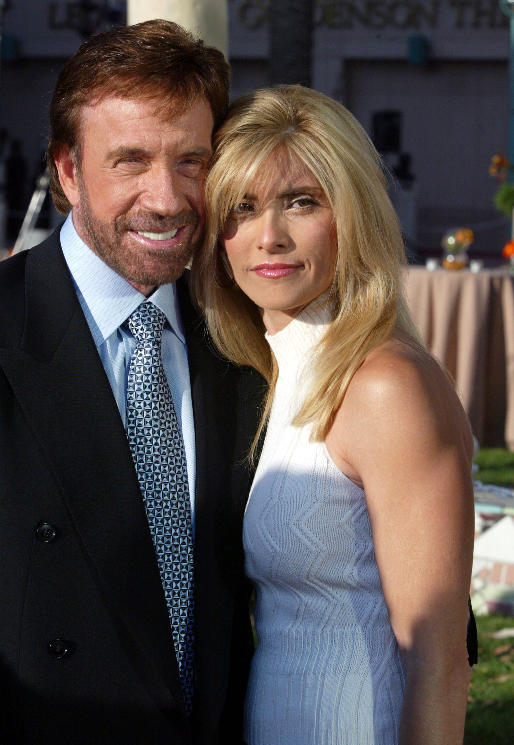 Chuck Norris and Gena O'Kelly arrive at the Academy of Television Arts and Sciences Hall of Fame Induction Ceremony in North Hollywood, California, on June 26, 2004. | Source: Getty Images