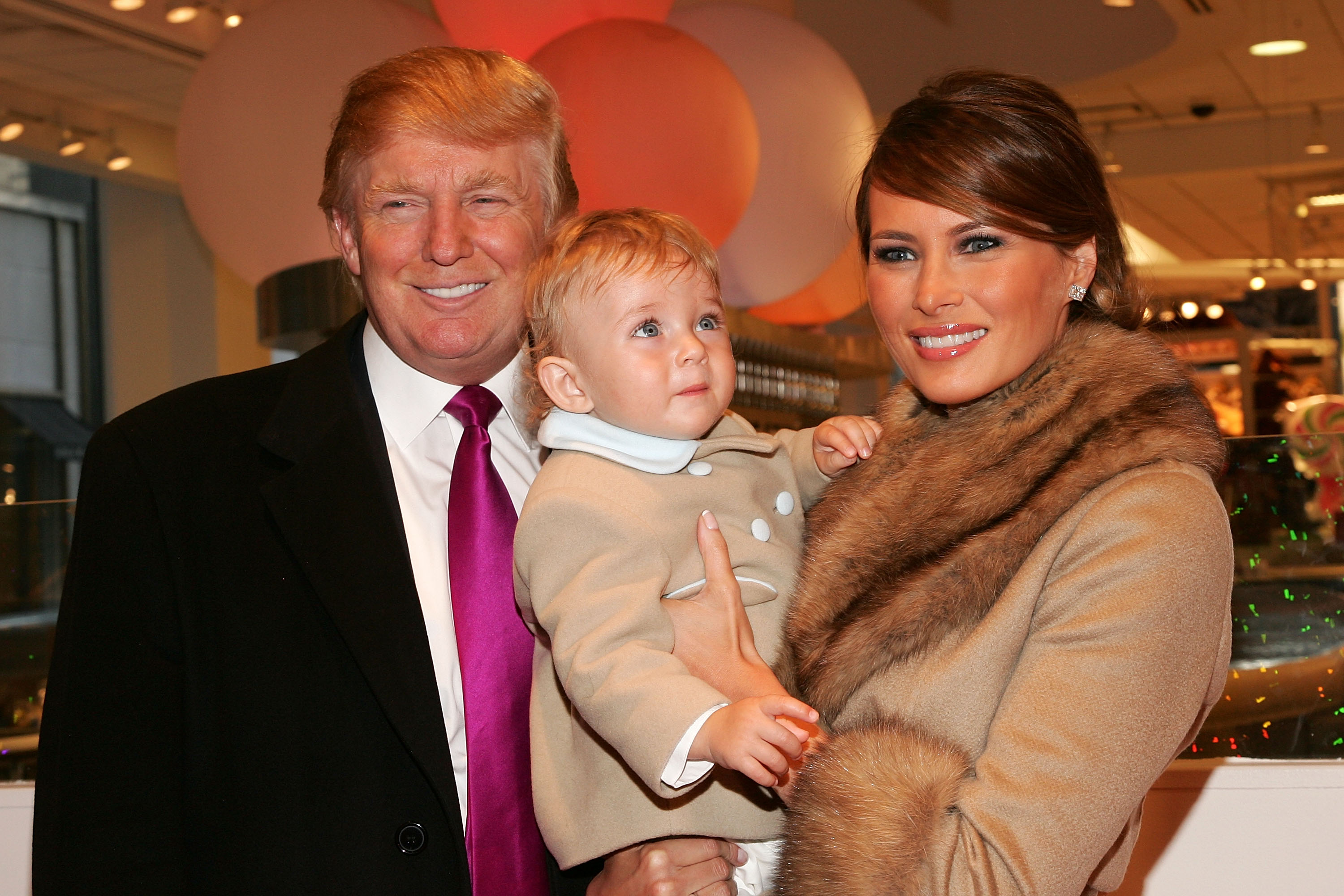 Donald, Barron, and Melania Trump at the Society of Memorial Sloan-Kettering Cancer Center's 16th Annual Bunny Hop event on March 13, 2007, in New York. | Source: Getty Images