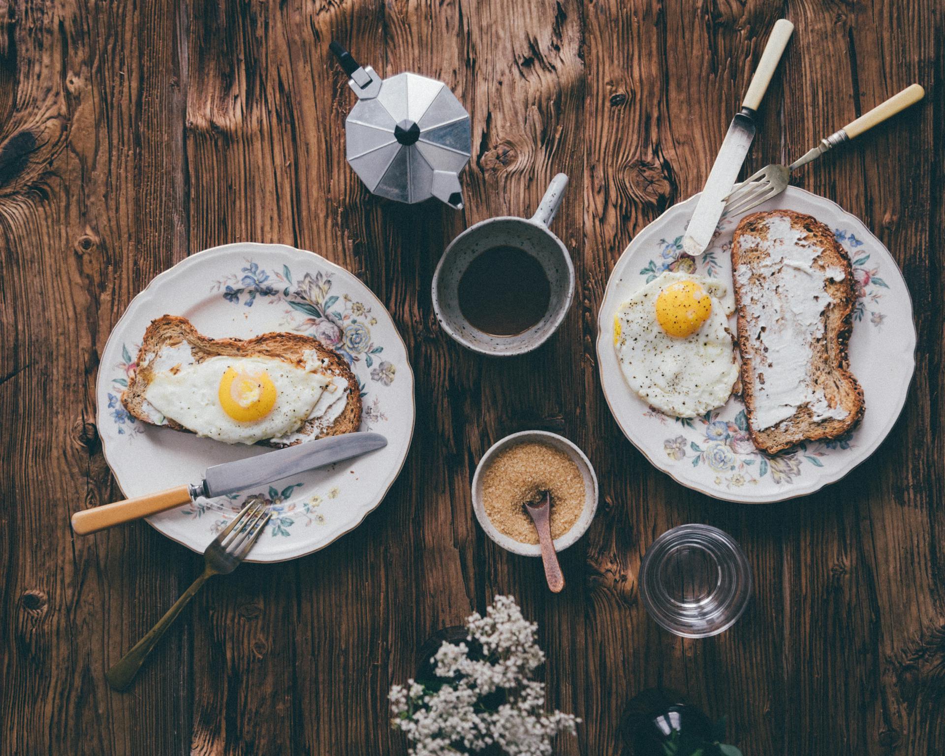 Breakfast on a table | Source: Pexels