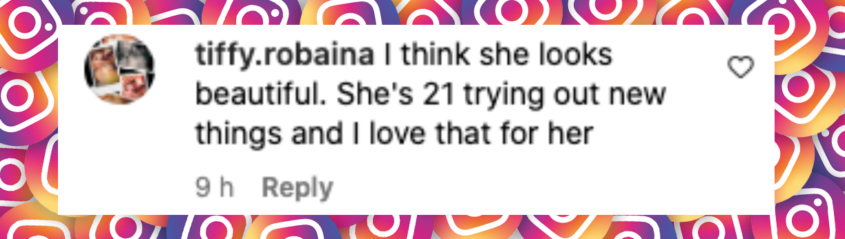 Fan comment about Millie Bobby Brown, posted on March 5, 2025. | Source: Instagram/entertainmenttonight