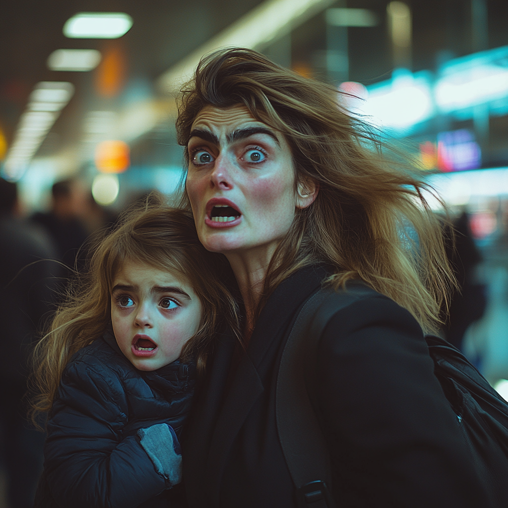 A woman shouting | Source: Midjourney