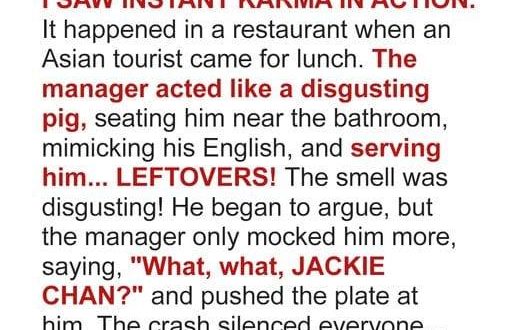 MANAGER FORCED WAITRESS TO SERVE LEFTOVERS TO FOREIGN CUSTOMER, LIFE TAUGHT HIM A LESSON IMMEDIATELY